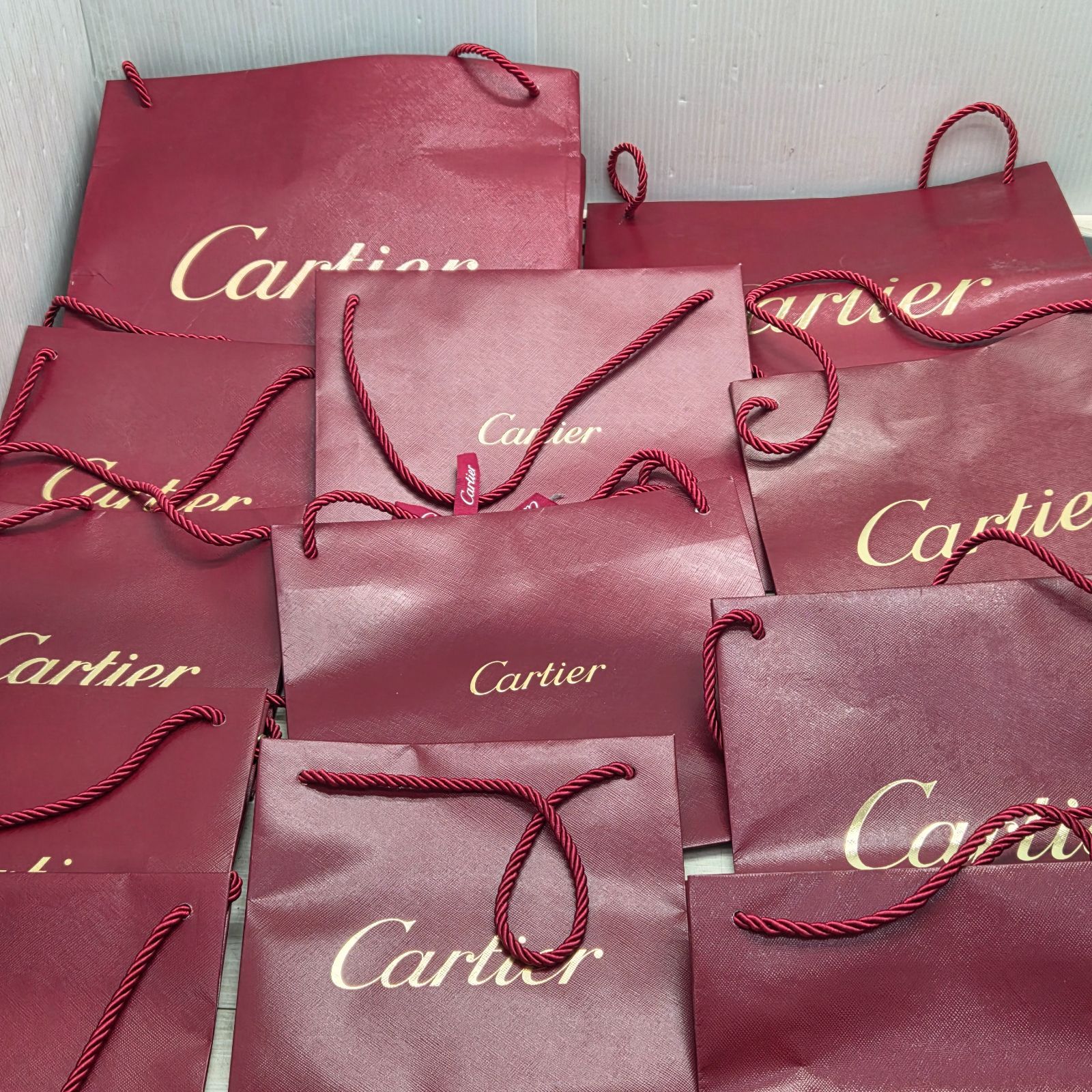 11 S99738 Cartier カルティエ ショッパー ショップ袋 大中小 紙袋