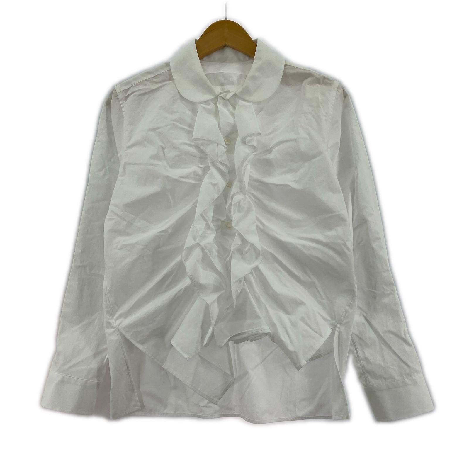 TAO COMME des GARCONS 25SS ﾌﾘﾙ ﾗｳﾝﾄﾞｶﾗｰｼｬﾂ M ﾎﾜｲﾄ 【公式通販】