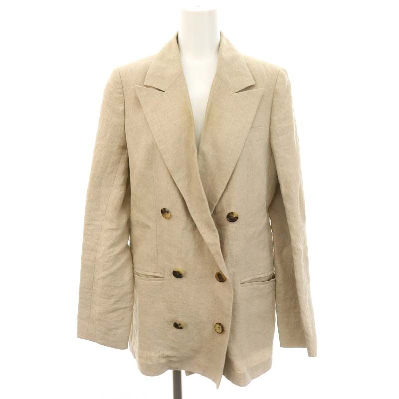 ドゥーズィエムクラス DEUXIEME CLASSE エブリデイアイライク EVERYDAY I LIKE アサ ダブル ジャケット テーラード 36 ベージュ HK OS SH