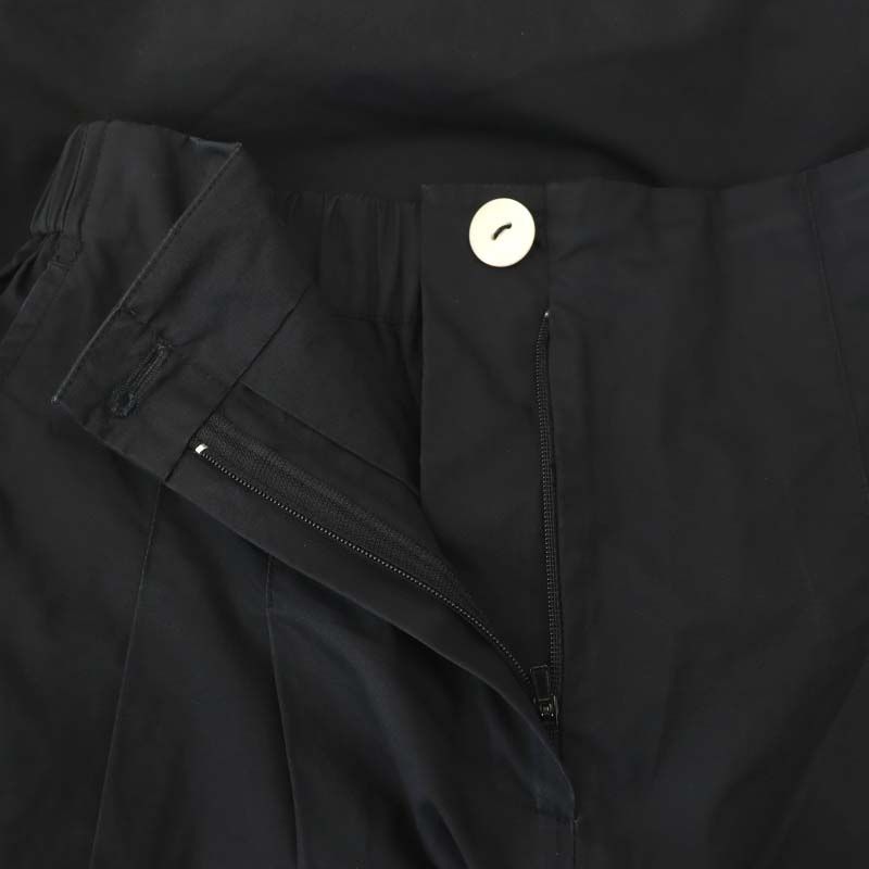 超人気、高品質で超激安。 ザルーム TheLoom 24SS JOURNALSTANDARD取り扱い CULOTTE PANTS パンツ ワイド タック ジッパーフライ S 黒 ブラック DO OS