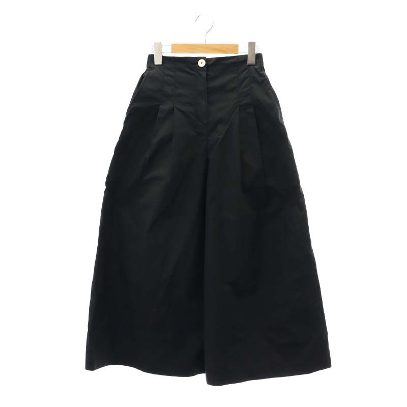ザルーム TheLoom 24SS JOURNALSTANDARD取り扱い CULOTTE PANTS パンツ ワイド タック ジッパーフライ S 黒 ブラック DO OS