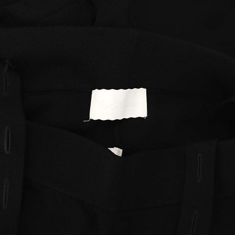 ロージーモンスター RosyMonster サスペンダー ニットパンツ ワイド M 黒 ブラック HK OS GINKGOPHARMACY_COM