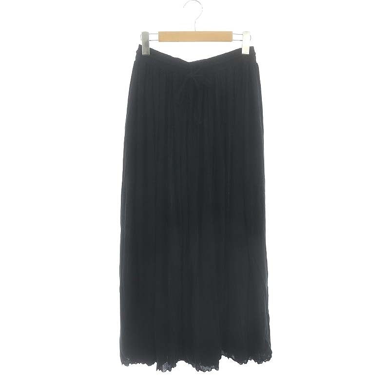 デッサンドモード Dessin de mode ギャザースカート フ ロング マキシ丈 メロウ加工 F 黒 ブラック DF OS