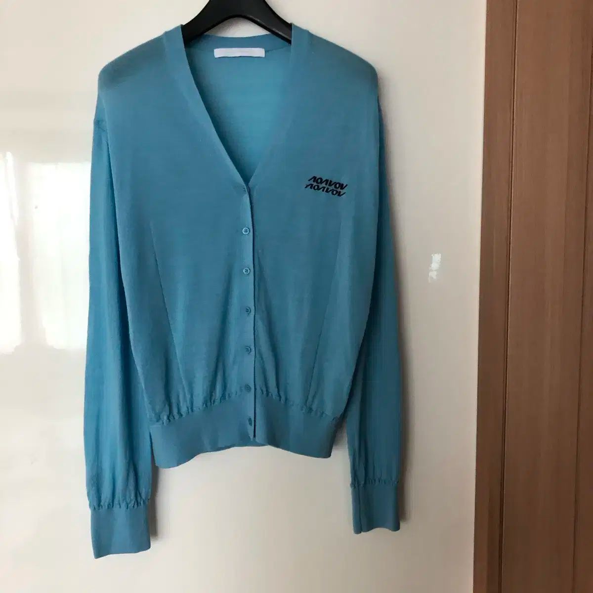 VOV ボブ 25年 スカイブルー Vネック カーディガン マネールック ゲストルック 通勤ルック