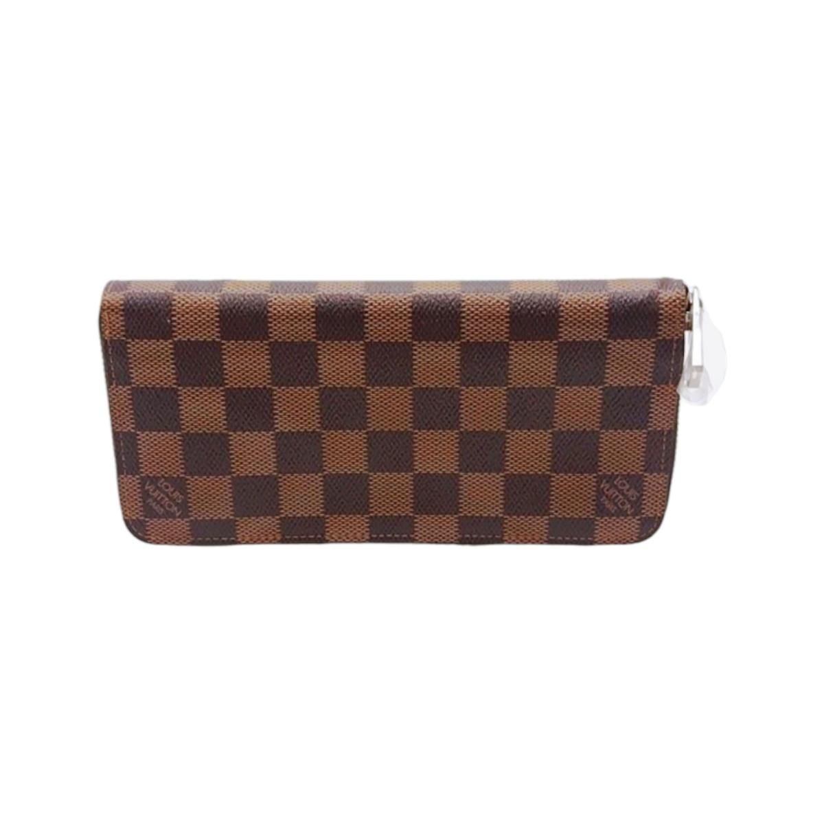 ルイヴィトン N 61207 ダミエ ジッピーウォレット ヴェルティカル 長財布 LOUIS VUITTON ブラウン