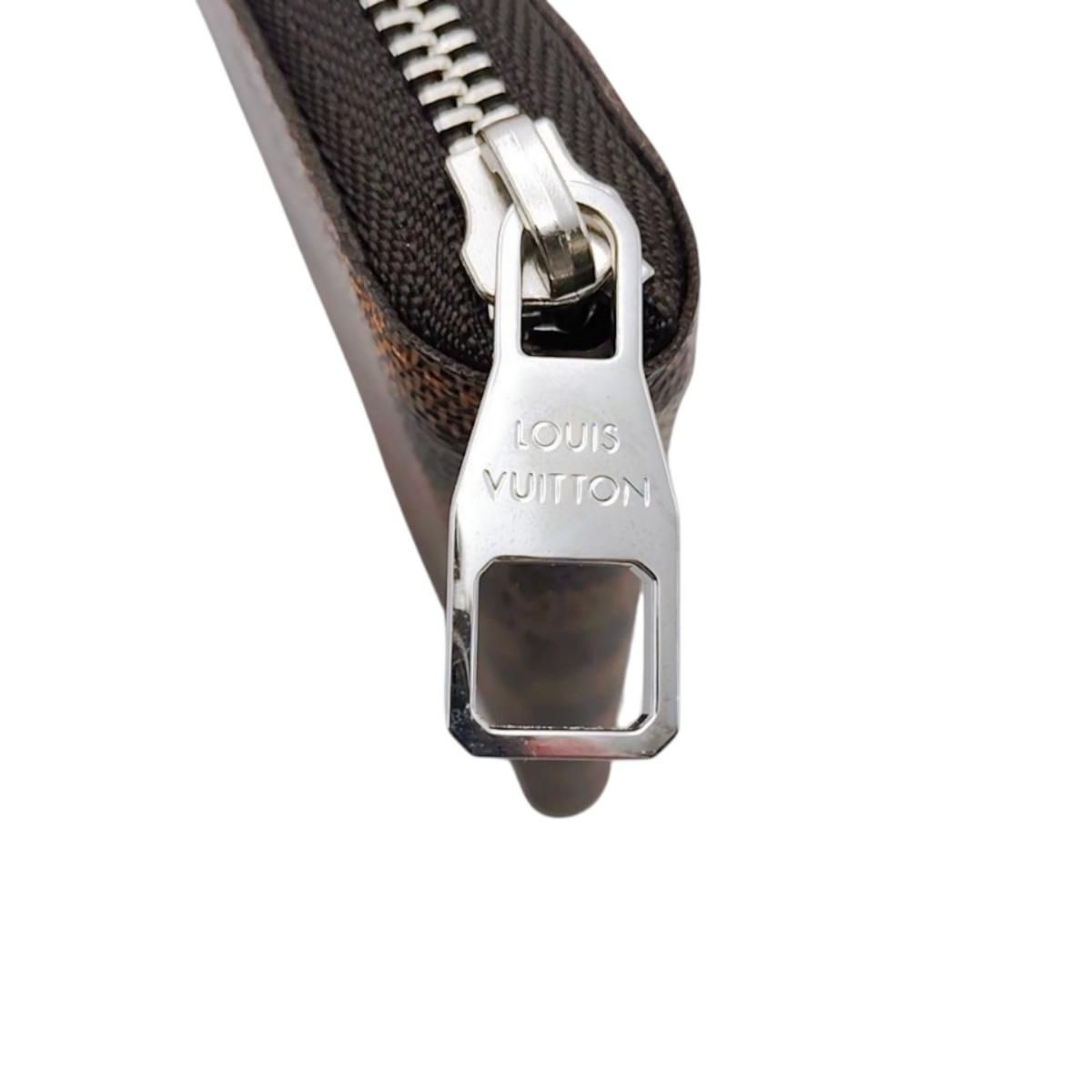  ルイヴィトン N 61207 ダミエ ジッピーウォレット ヴェルティカル 長財布 LOUIS VUITTON ブラウン 長財布 小物