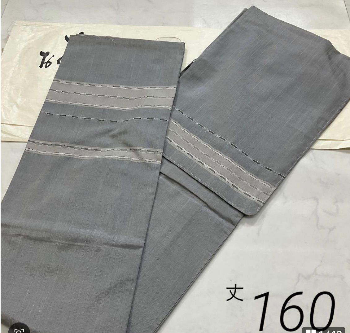 kimono one kimonoarisa 厳選 附下訪問着 袷 めがね織 広襟 ロング 仕付け糸付き 裄65 5肩丈160