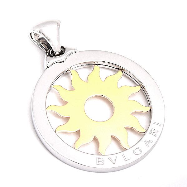 ブルガリ ペンダント メンズ トンドサン トップ ラージ チャーム SS×750YG ステンレス イエローゴールド BVLGARI