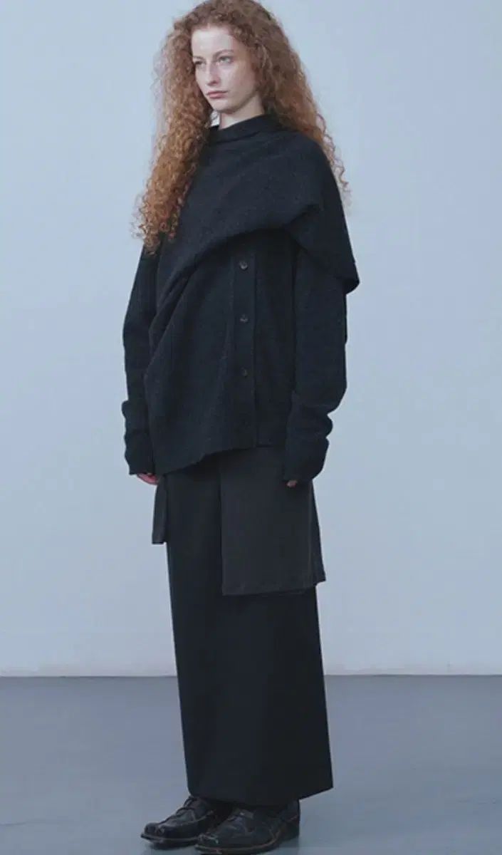 リーフォースショールダーガーディガンニット