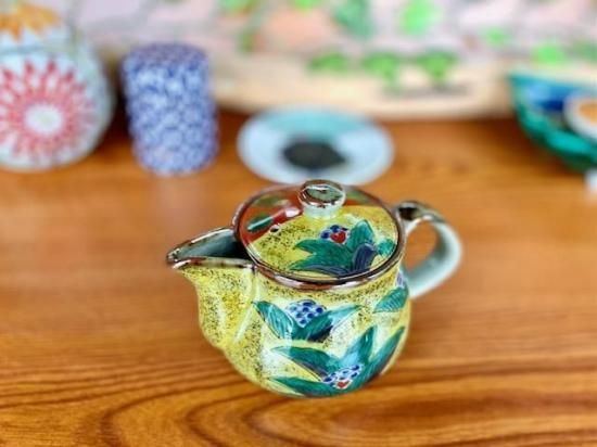 メーカー直送 九谷焼 急須 小 吉田屋木米ツートン 裏絵