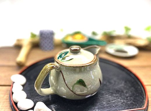 メーカー直送 九谷焼 急須 大 コンビ山茶花 裏絵