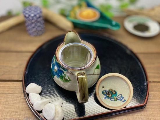 メーカー直送 九谷焼 急須 大 山茶花 紺 下塗り WWW_OPDRERGINERDOGAN_COM