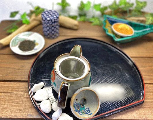 メーカー直送 九谷焼 急須2点セット 小 椿に鳥 裏絵