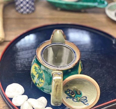 メーカー直送 九谷焼 急須2点セット 小 丸紋松竹梅 緑塗り 裏絵 WWW_OPDRERGINERDOGAN_COM