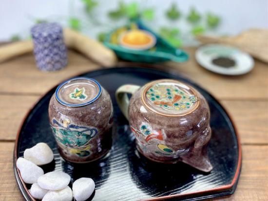 メーカー直送 九谷焼 急須2点セット 小 宝尽くし紫塗り 裏絵 WWW_OPDRERGINERDOGAN_COM