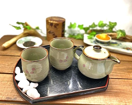 メーカー直送 九谷焼 急須3点セット 小 ソメイヨシノ 裏絵