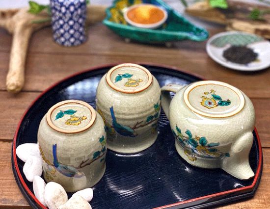 金糸梅に鳥 裏絵