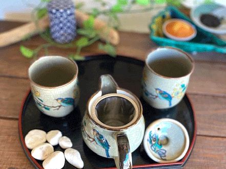 メーカー直送 九谷焼 急須3点セット 小 金糸梅に鳥 裏絵 WWW_OPDRERGINERDOGAN_COM