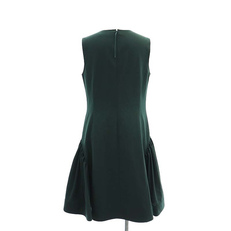 アディアム ADEAM 23年製 Kathleen Dress ワンピース ロング丈 ミモレ丈 ノースリーブ バックファスナー 2 M 緑 グリーン YQ OS