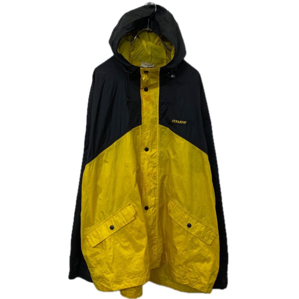 STEARNS ナイロンジャケット 2XL イエロー ブラック 薄手 ビッグサイズ