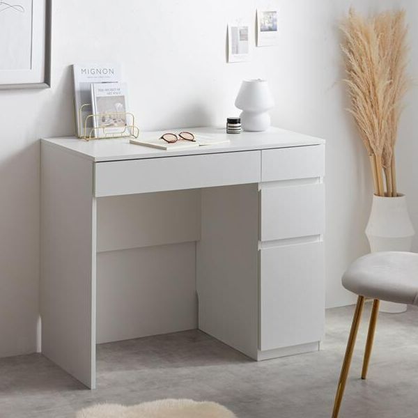 デスク 幅90cm 引き出し付き 机 パソコンデスク 勉強机 学習机 ワーク