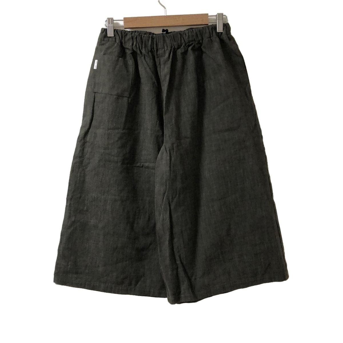 SOU SOU ソウソウ パンツ レディース - ダークグレー クロップド 半端丈 ウエストゴム