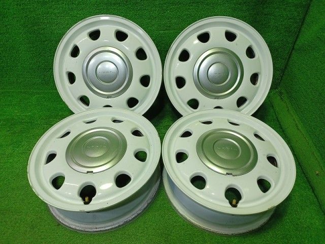 スズキ SUZUKI ラパン HE 22 S ホイール アルミ ホワイト 14インチ 4 5 J 4穴 4本 100 45