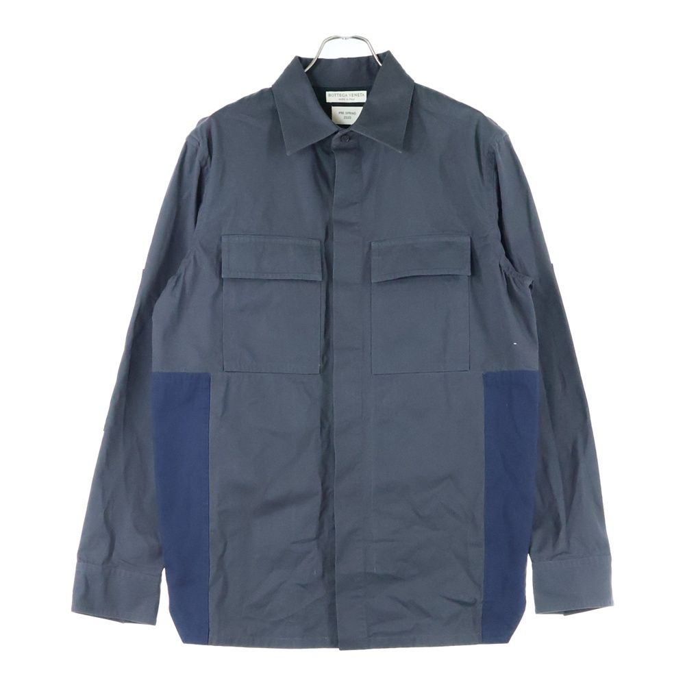 bottega veneta 比翼 オーバーサイズ ワーク シャツ ジャケット BOTTEGA VENETA (ボッテガヴェネタ) PRE SPRING 2020 Panelled Cotton