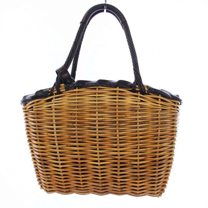 エバゴス EBAGOS かごバッグ バケットバッグ ハンドバッグ 黒 ブラック ベージュ KH