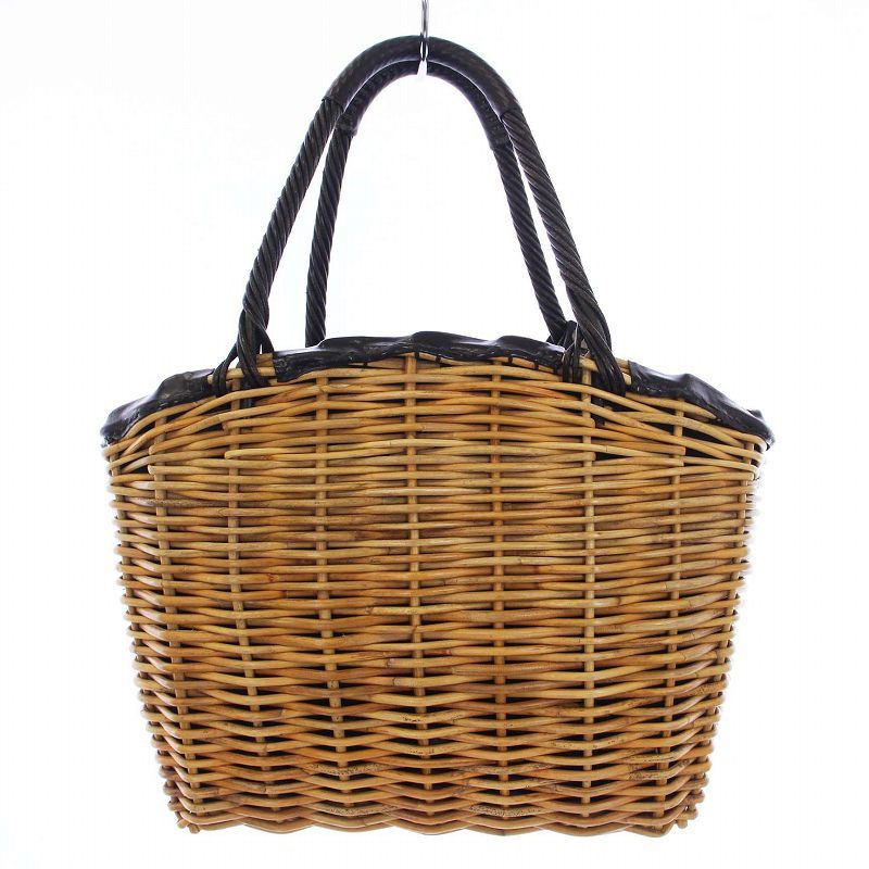 エバゴス EBAGOS かごバッグ バケットバッグ ハンドバッグ 黒 ブラック ベージュ KH