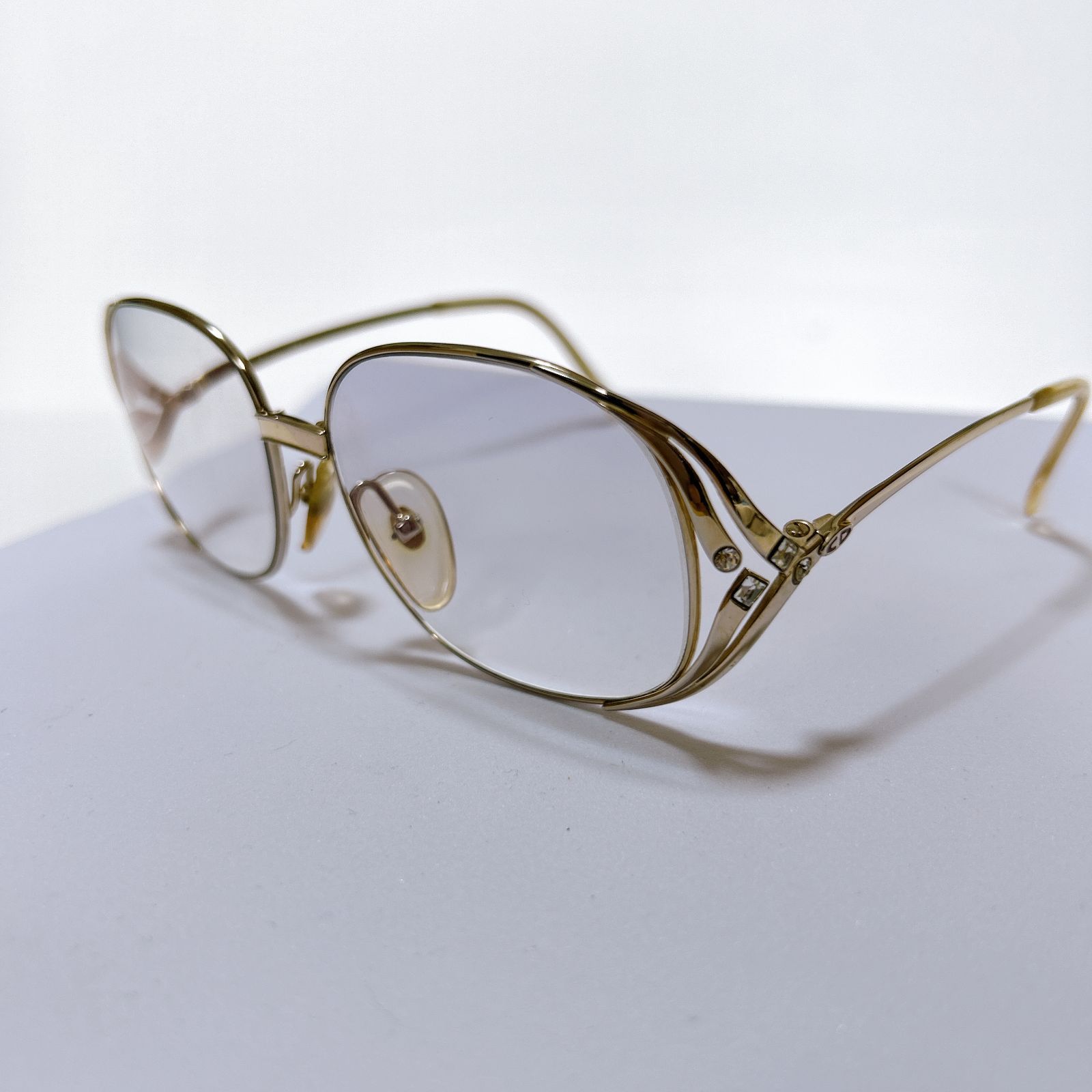 Christian Dior ディオール メガネ 度入り CDロゴ ゴールド クリスタル 品 管理番号ARCAMRA722