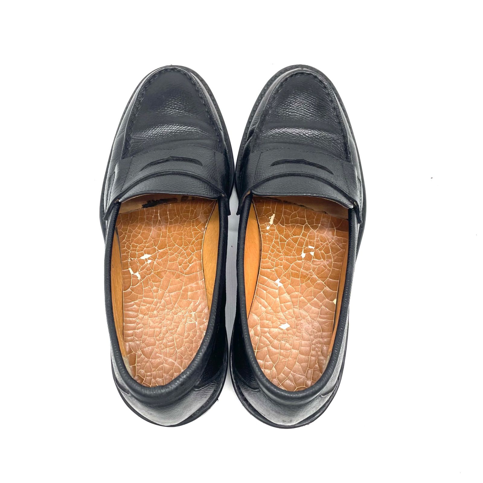 REGAL リーガル シボ革 レザー コインローファー シューズ 革靴 24cm