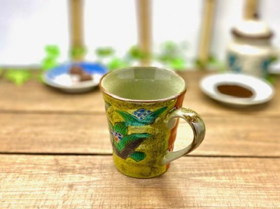 メーカー直送 九谷焼 マグカップ マグ 吉田屋木米ツートン 裏絵