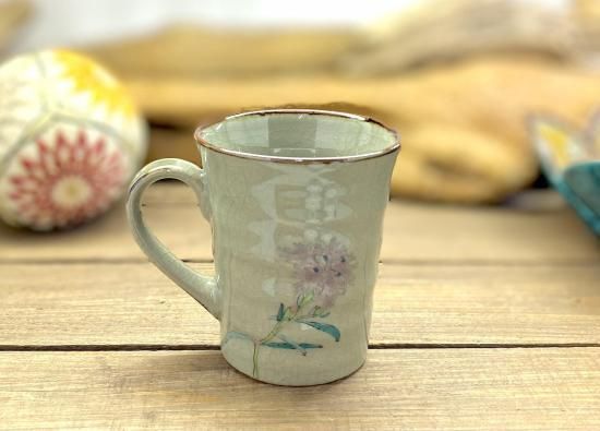 メーカー直送 九谷焼 マグカップ マグ なでしこ