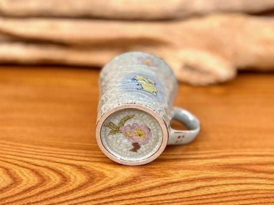 メーカー直送 九谷焼 マグカップ マグ 黄兎ソメイヨシノ 中裏絵 WWW_OPDRERGINERDOGAN_COM