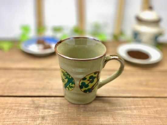 メーカー直送 九谷焼 マグカップ マグ 丸紋松竹梅 裏絵