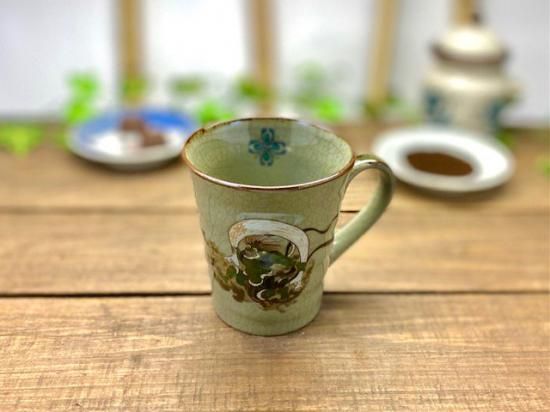 メーカー直送 九谷焼 マグカップ マグ 風神雷神 中裏絵