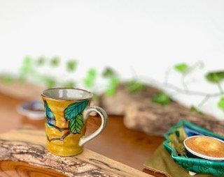 メーカー直送 九谷焼 マグカップ マグ 吉田屋花鳥 下塗り