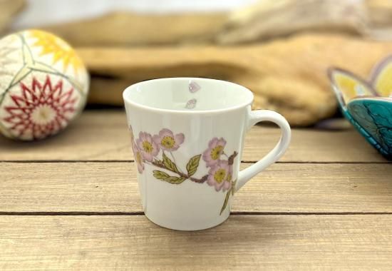 メーカー直送 九谷焼 マグカップ ソメイヨシノ 磁器 160 ml