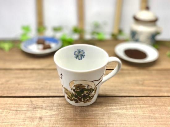 メーカー直送 九谷焼 マグカップ 風神雷神 磁器 160ml