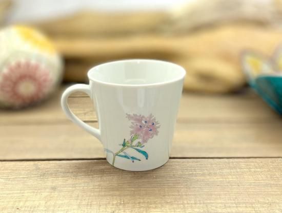 メーカー直送 九谷焼 マグカップ なでしこ 磁器 160ml