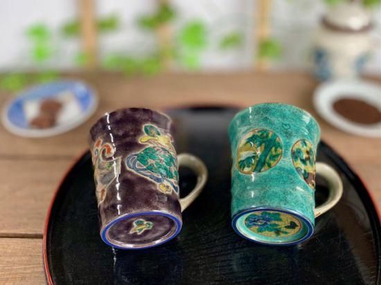 宝尽くし紫塗り＆丸紋松竹梅緑塗り