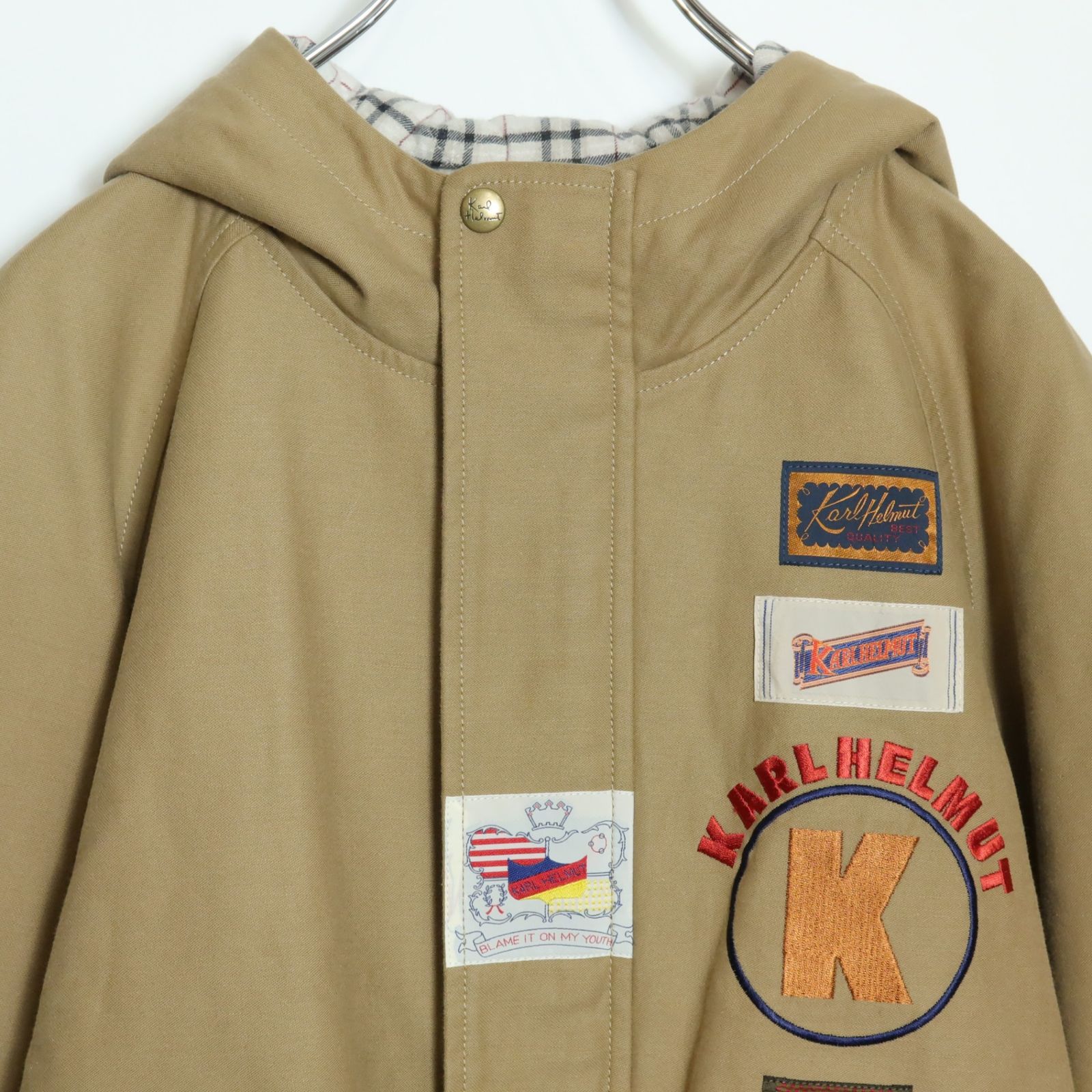 美品】カールヘルム☆2024年製！ワッペン&刺繍♪ジップアップブルゾン