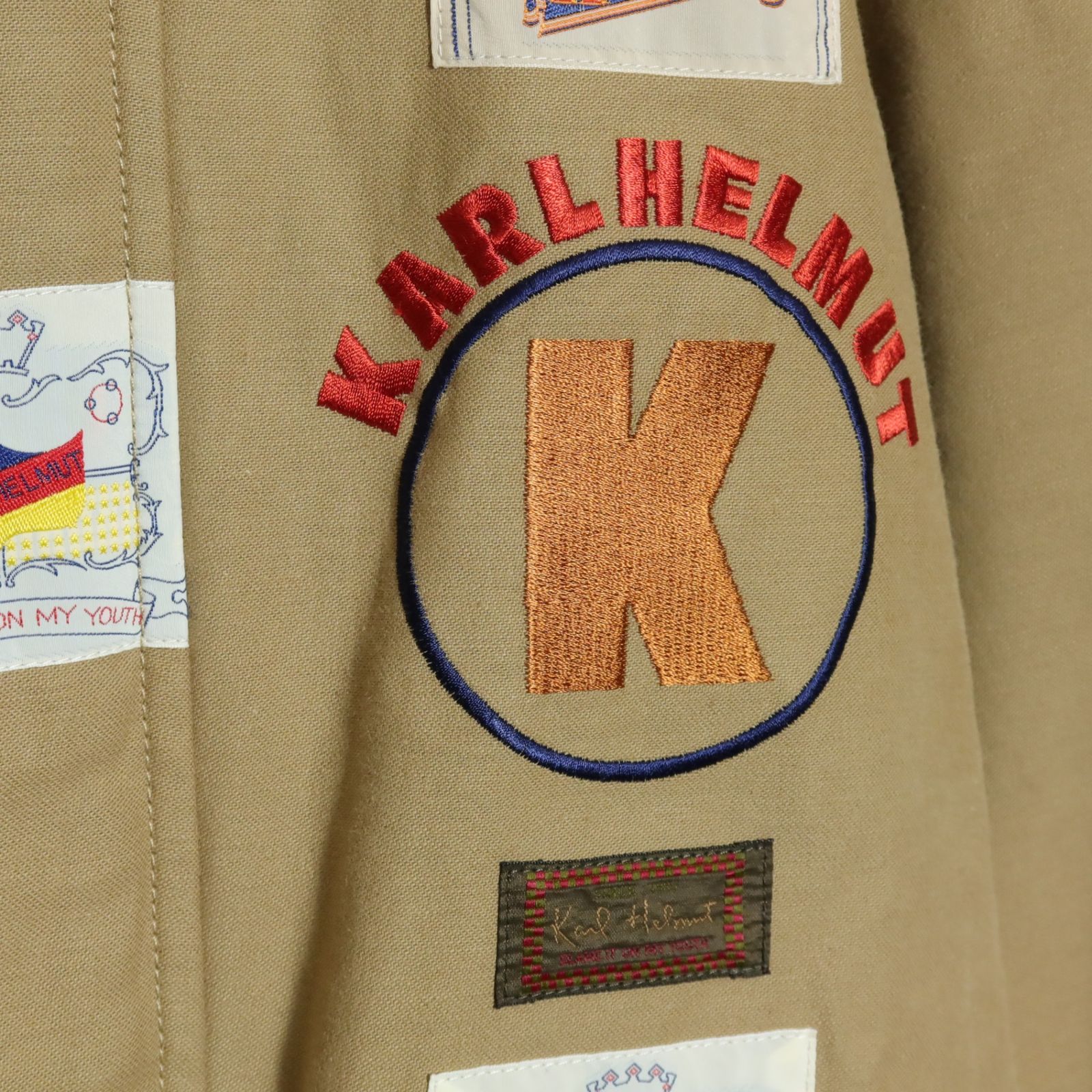 美品】カールヘルム☆2024年製！ワッペン&刺繍♪ジップアップブルゾン