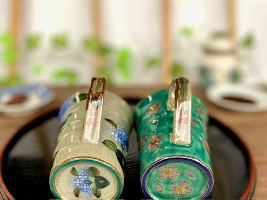 ブルー＆グリーン地桜