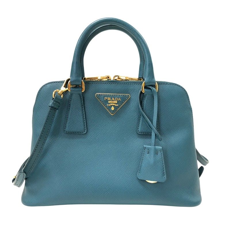 プラダ PRADA サフィアーノ 2wayハンドバッグ BL0838 グリーン ゴールド金具 サフィアーノレザー レディース ハンドバッグ