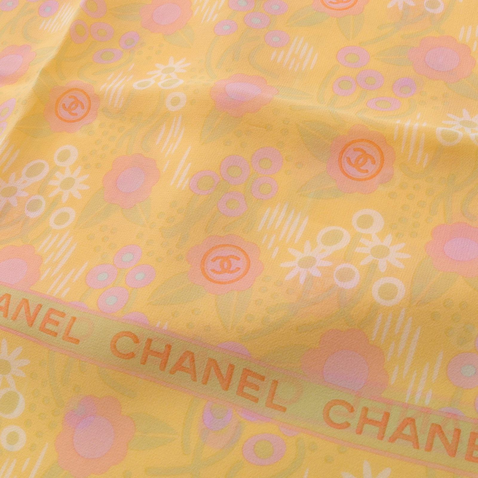 CHANEL シャネル ココマーク フラワー スカーフ