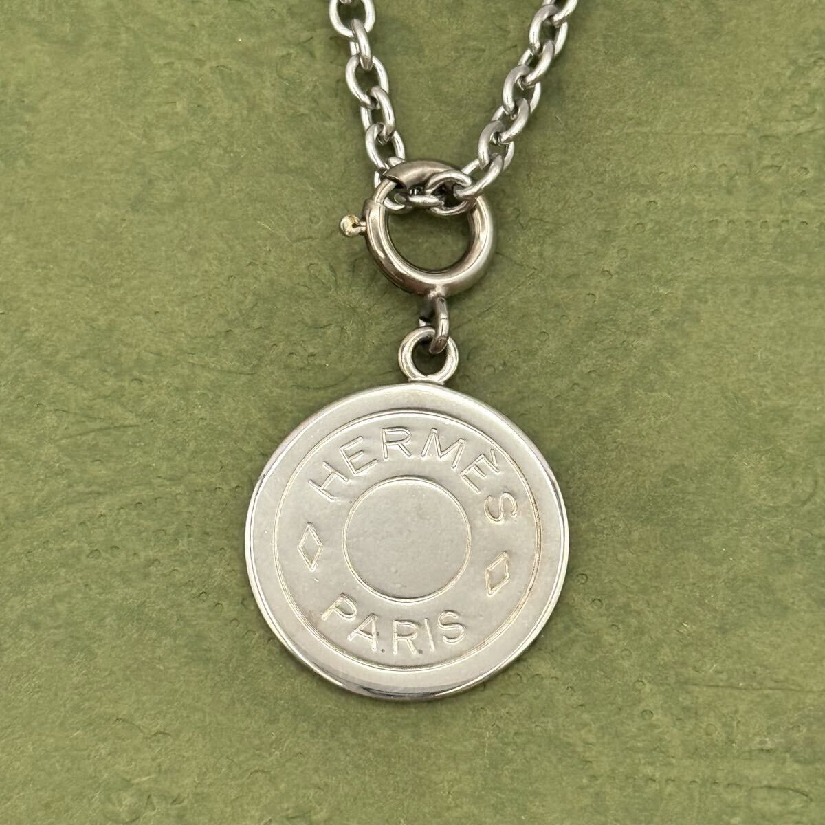 HERMES セリエ シルバー 大きめ ラージ ネックレス 110172