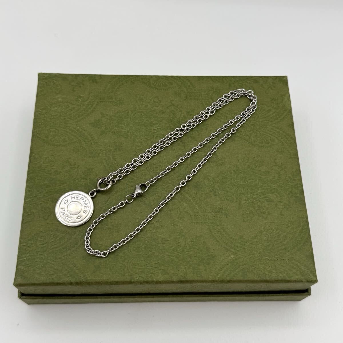 HERMES セリエ シルバー 大きめ ラージ ネックレス 110172