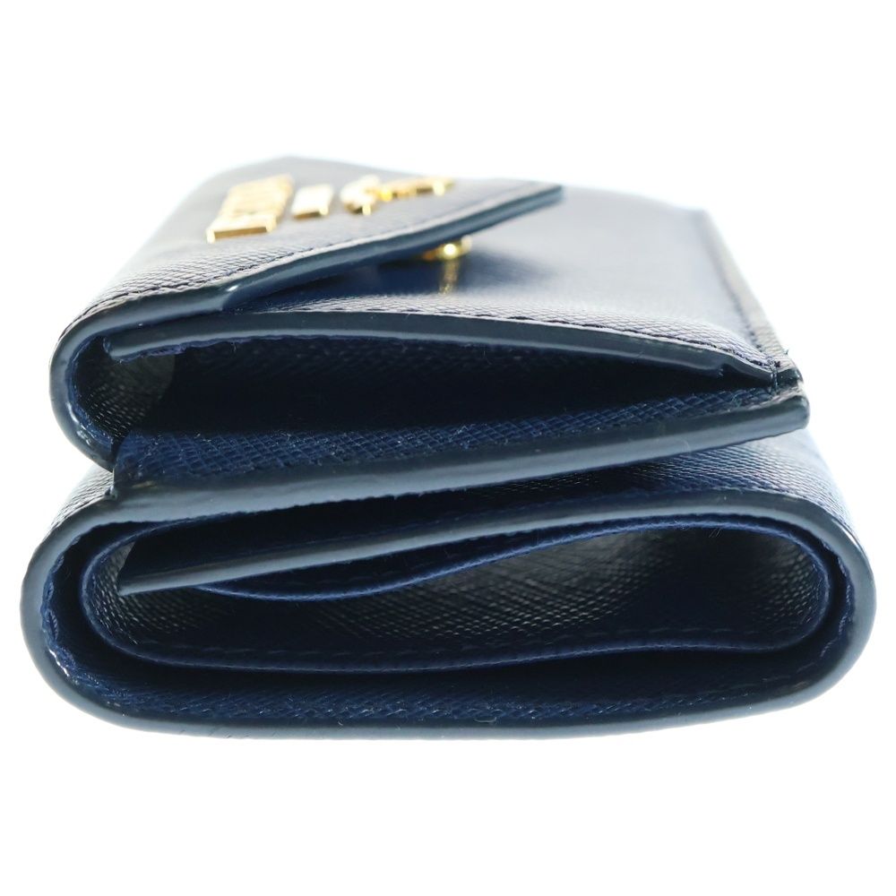 ⭐PRADA⭐　プラダ　コンパクトウォレット ネイビー　サフィアーノ　三つ折り PRADA ネイビー 三つ折り財布 PRADA プラダ コンパクトウォレット